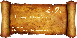 Lévay Olivér névjegykártya