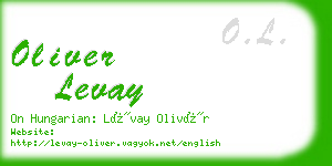 oliver levay business card